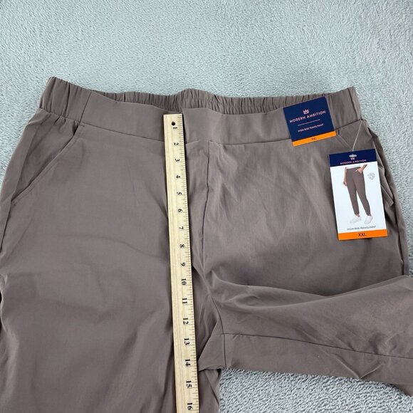 Modern Ambition High-Rise Travel Pants XXL Beige Elastic Waist Womens NWT 0499 - Picture 12 of 15